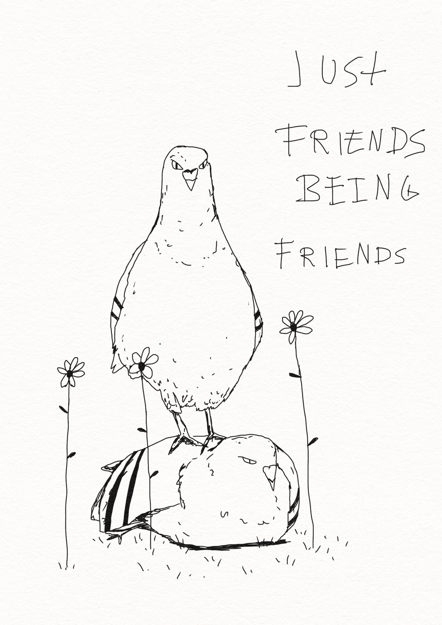 "Just friends being friends" - Giclée print