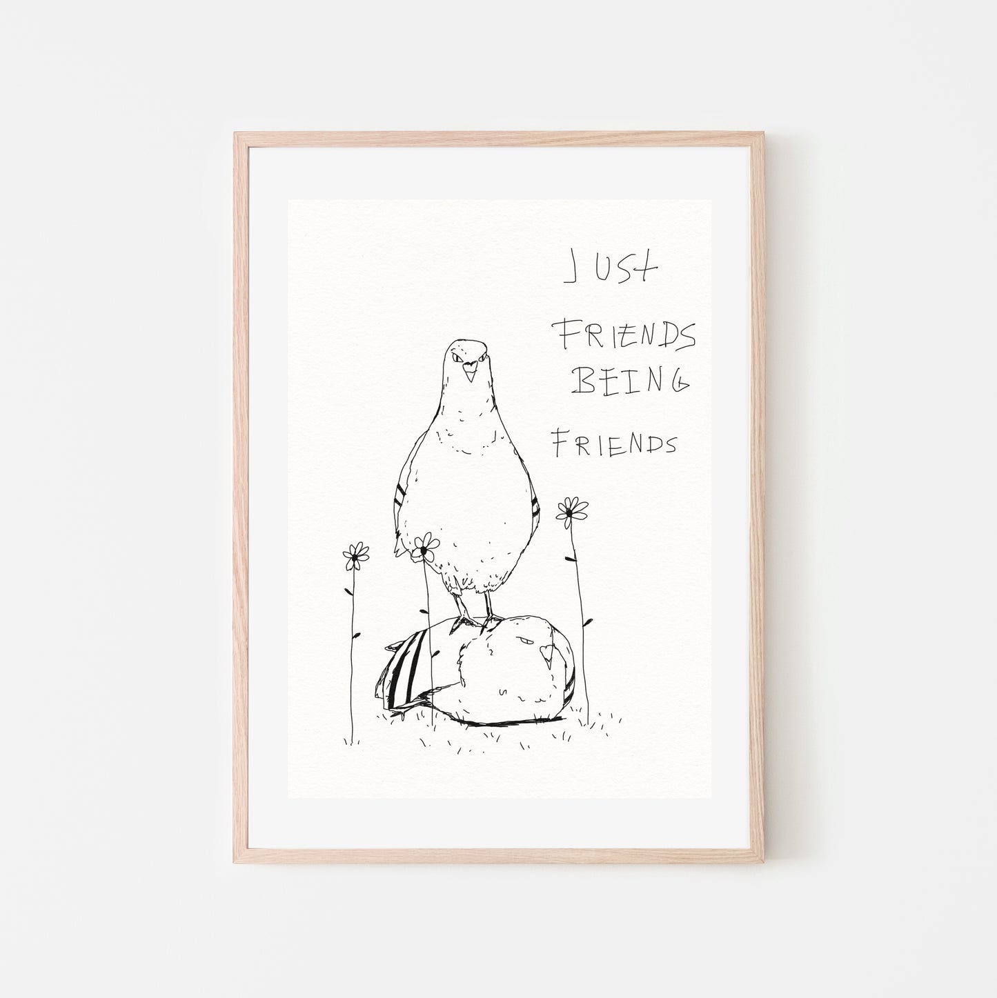 "Just friends being friends" - Giclée print