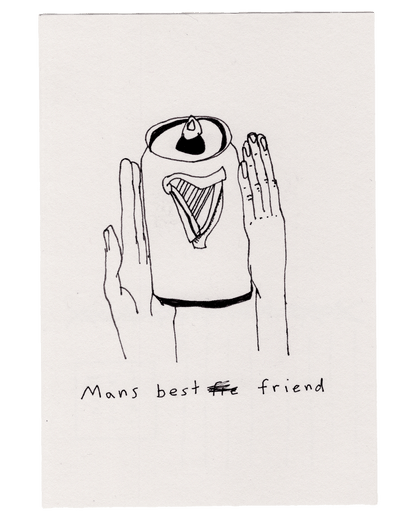 Mans best friend postcard