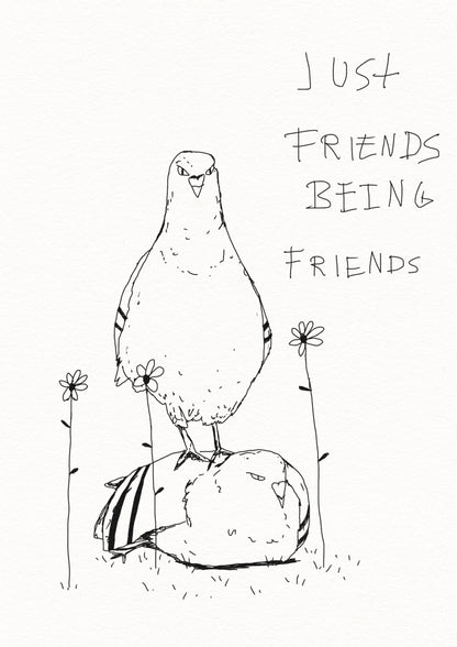 "Just friends being friends" - Giclée print