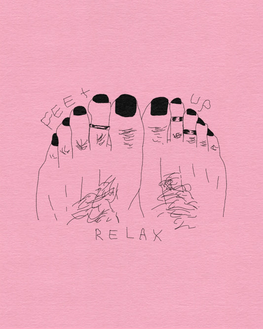 Feet up, relax.