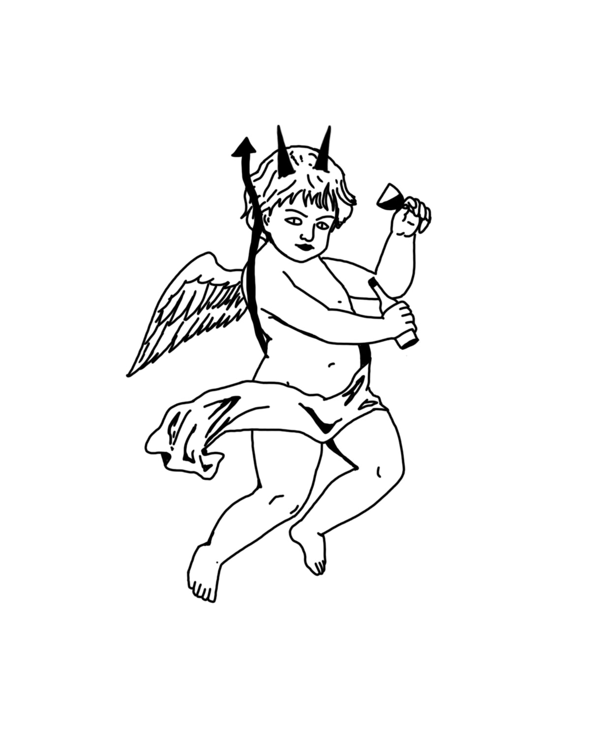 A glass of wine for the devil hu?