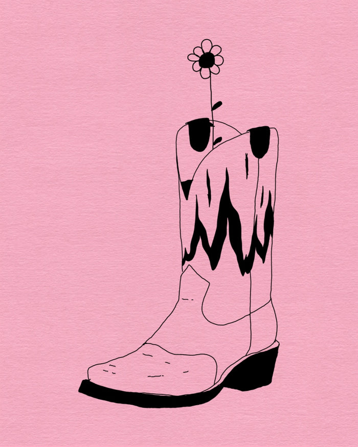 Fire flower cowboy boot 2