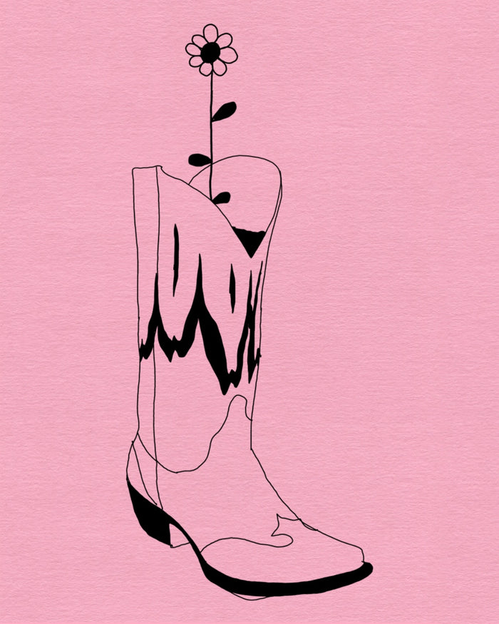 Fire flower cowboy boot 3