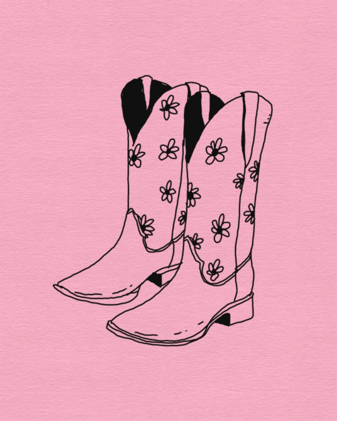 Flower cowboy boots