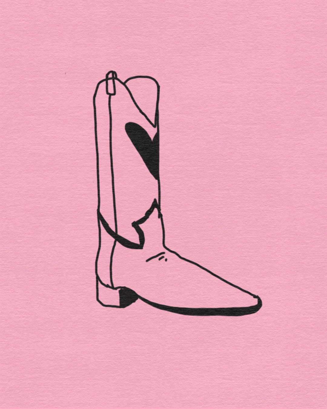 Heart cowboy boot