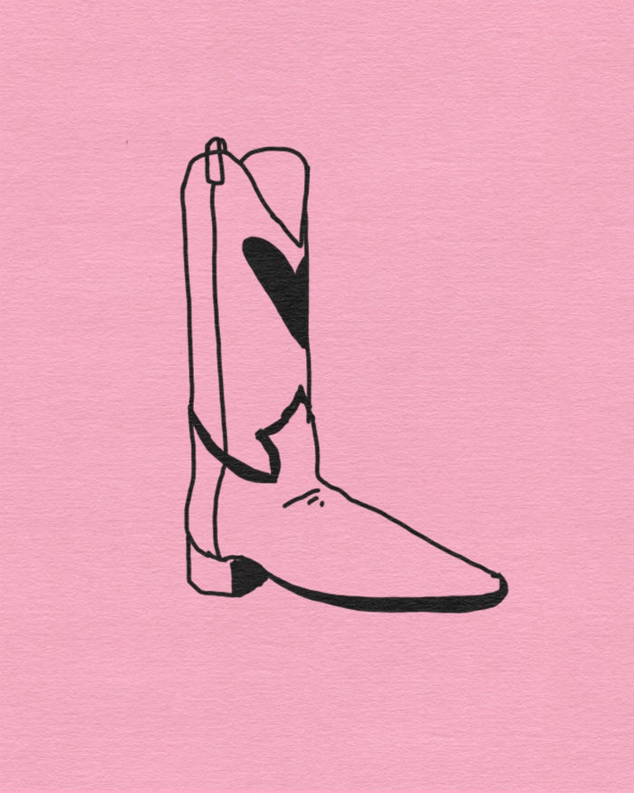 Heart cowboy boot