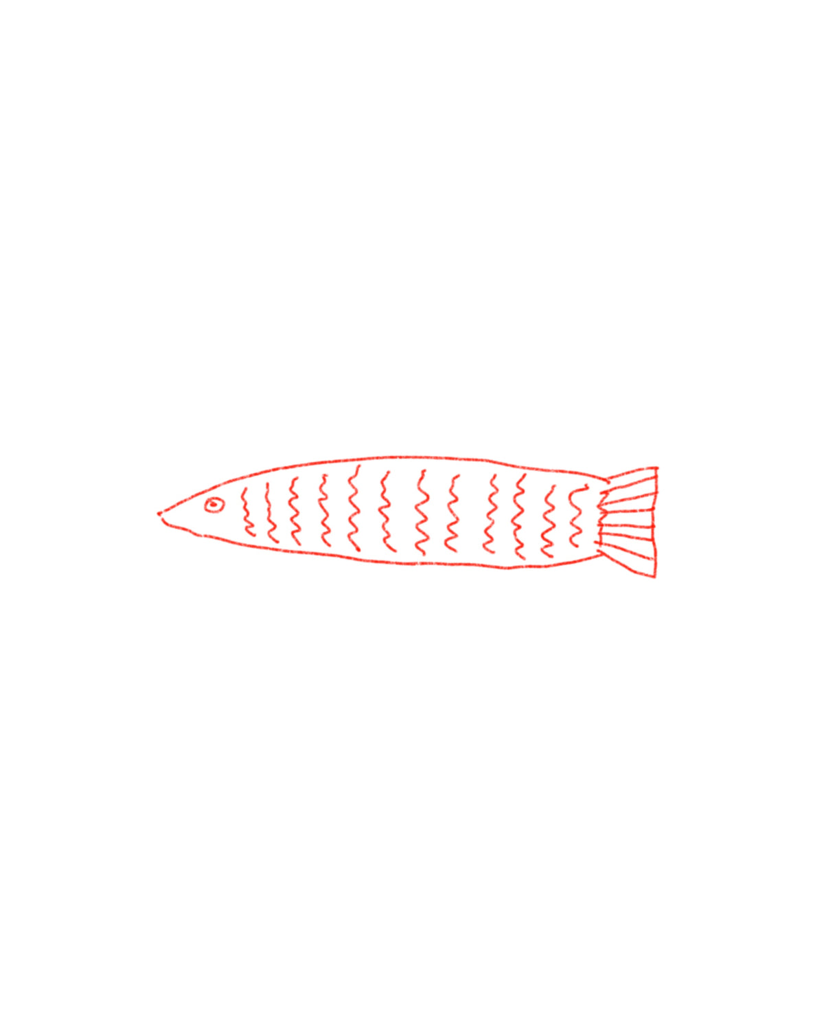 (Black or red ink) Swim up stream. Dare you.