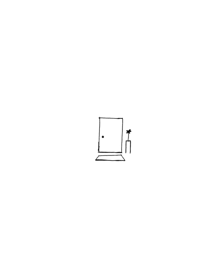 A closed door