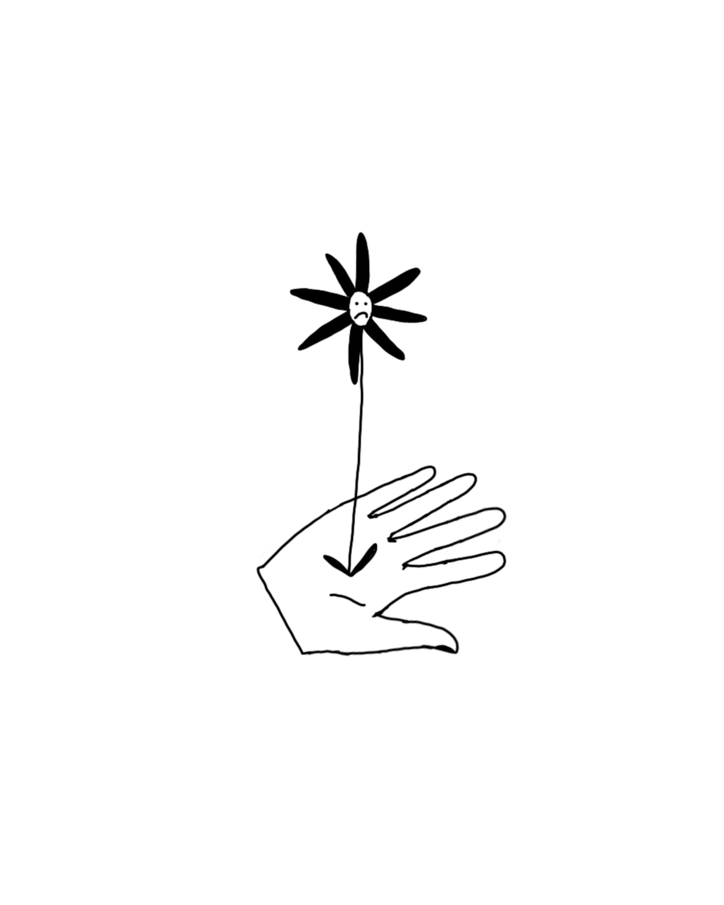 A sad boy flower