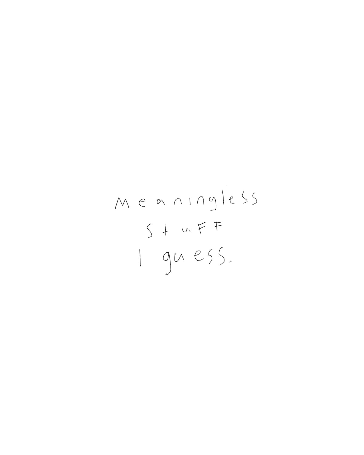 I guess